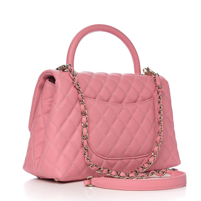 Chanel Caviar Quilted Small Coco Handle Flap Light Pink 2 of 10
