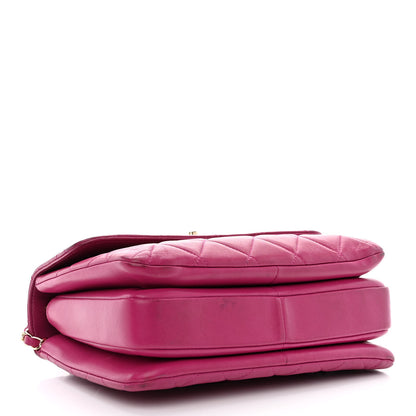 Chanel Lambskin Quilted Small Trendy CC Flap Dual Handle Bag Dark Pink 4 of 12