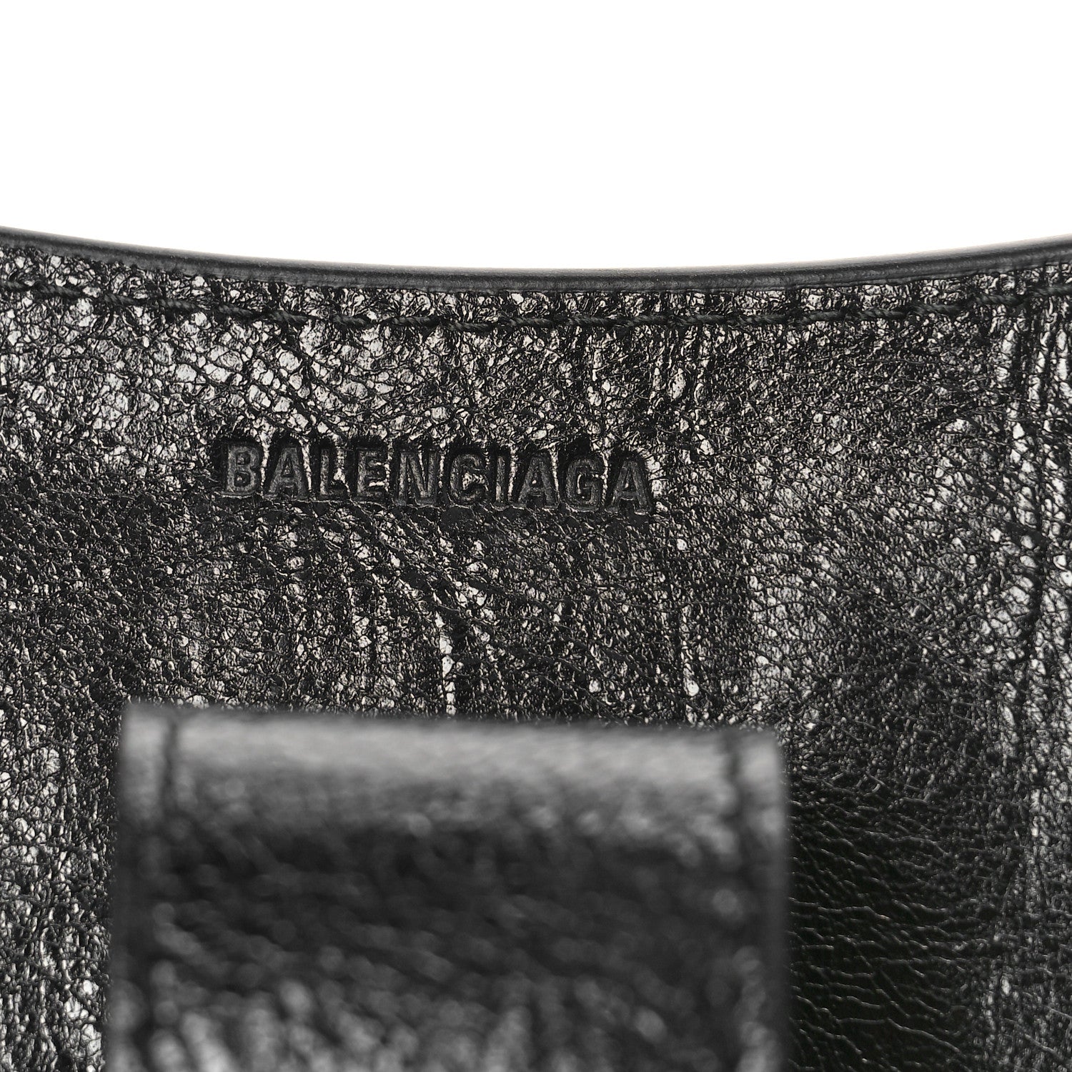 Balenciaga Agneau Arena Neo Classic Silver Hardware Large Upside Down Tote Black 6 of 8