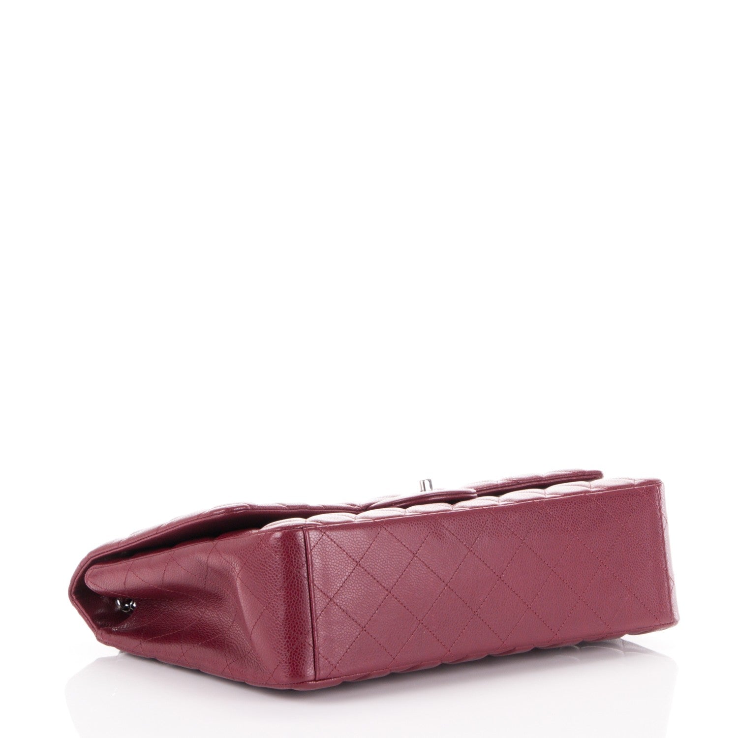 Chanel Caviar Maxi Single Flap Dark Red 5 of 8