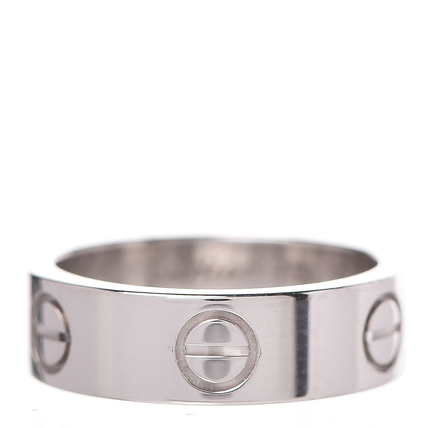 Cartier 18K White Gold 5.5mm LOVE Ring 50 5.25 1 of 4