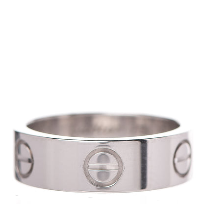 Cartier 18K White Gold 5.5mm LOVE Ring 50 5.25 1 of 4