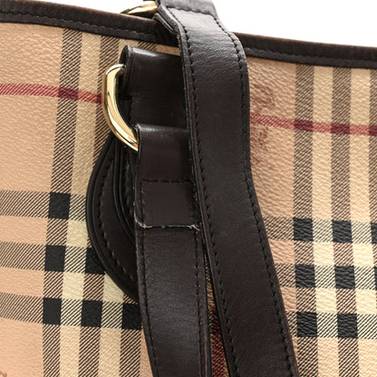Burberry Haymarket Check Large Nick Tote Chocolate 11 of 14