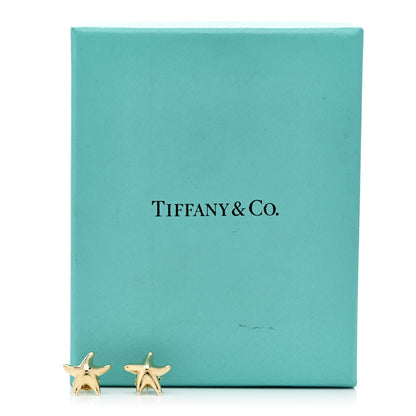 Tiffany 18K Yellow Gold 12mm Elsa Peretti Starfish Earrings 6 of 6
