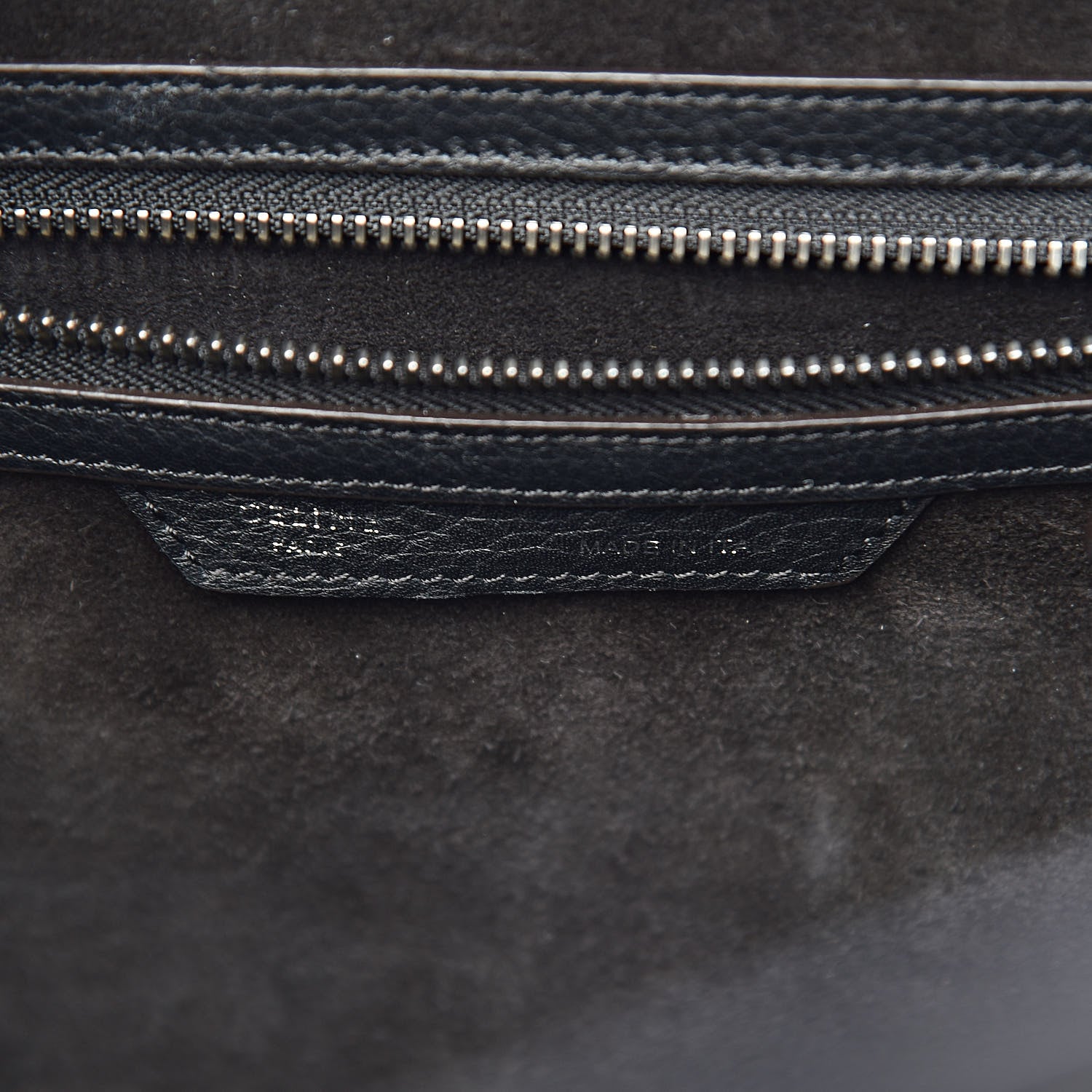Celine Drummed Calfskin Mini Luggage Black 6 of 12