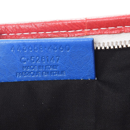 Balenciaga Agneau Arena Multicolore Bazar Pouch Bleu White Rouge 7 of 8