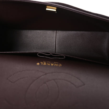 Chanel Caviar Quilted Jumbo Double Flap Dark Brown 5 of 10