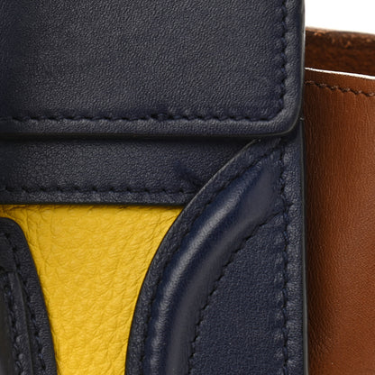 Celine Bullhide Calfskin Suede Tri-color Nano Luggage Multicolor 14 of 17