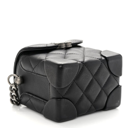 Chanel Lambskin Quilted Trunk Bag Black 4 of 11