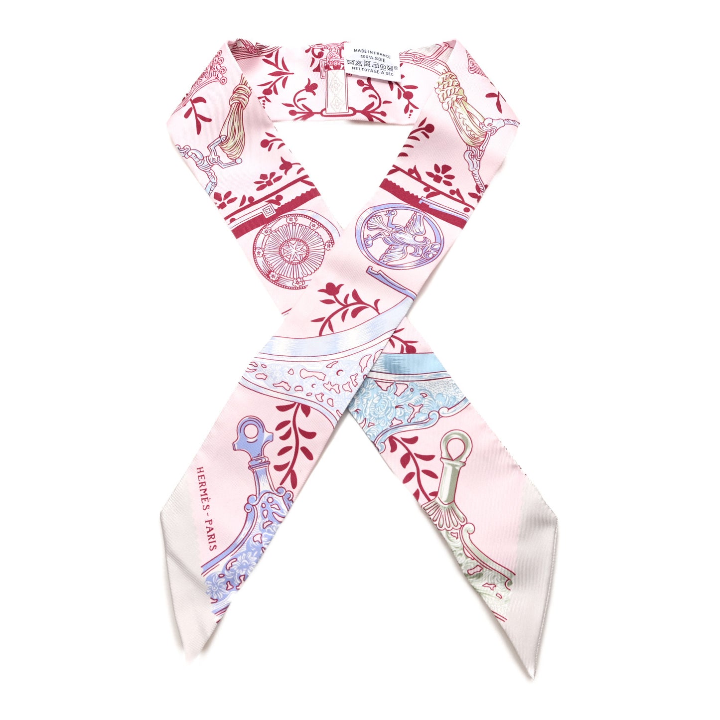 Silk Etriers Remix Twilly Rose Pale Bordeaux