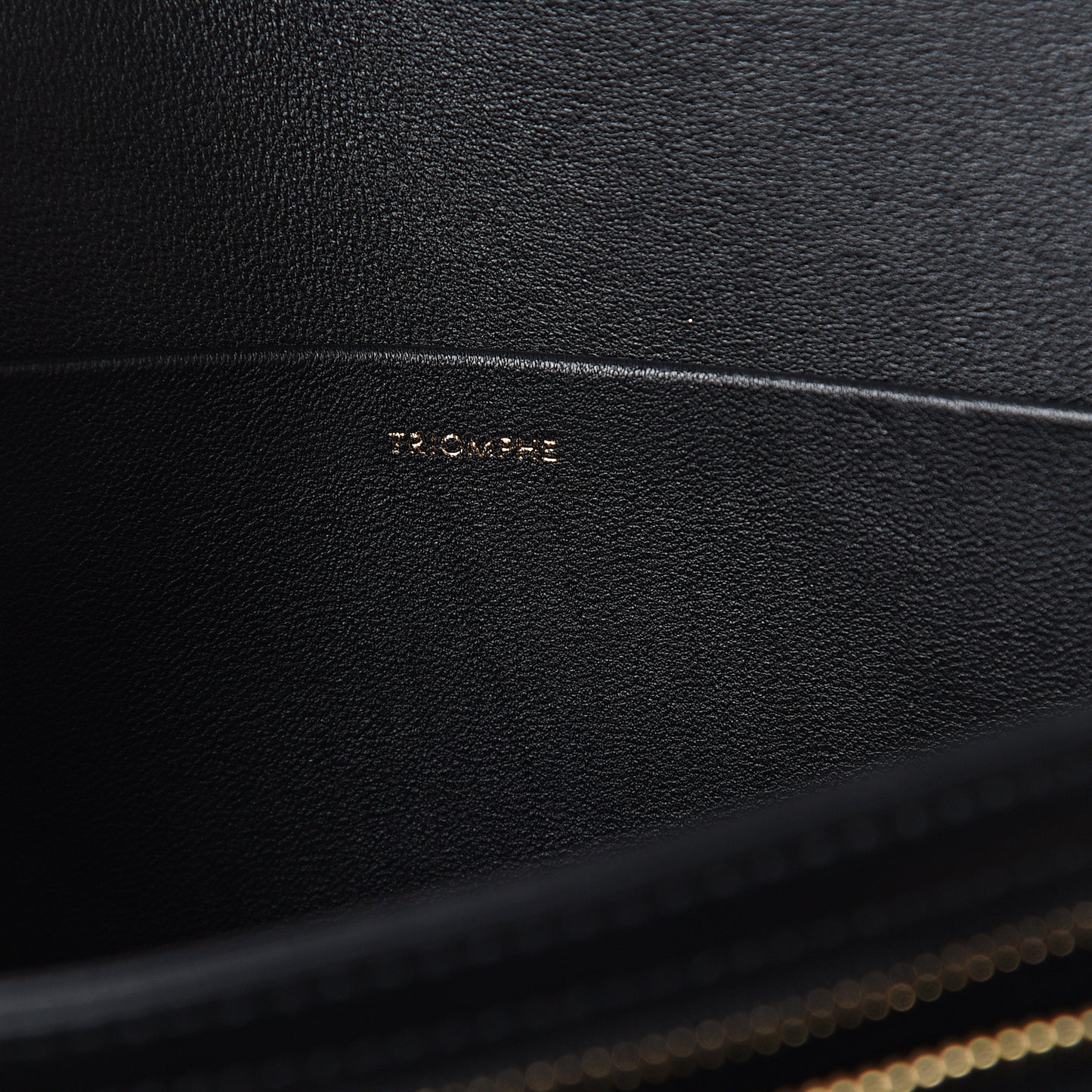Shiny Calfskin Medium Triomphe Black