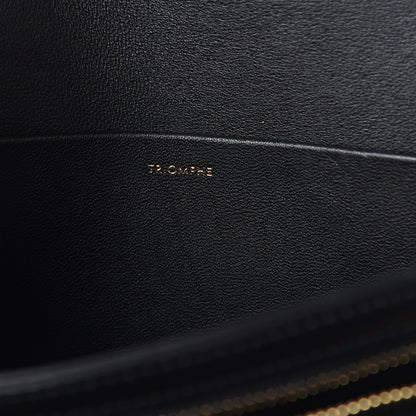 Celine Shiny Calfskin Medium Triomphe Black 5 of 8