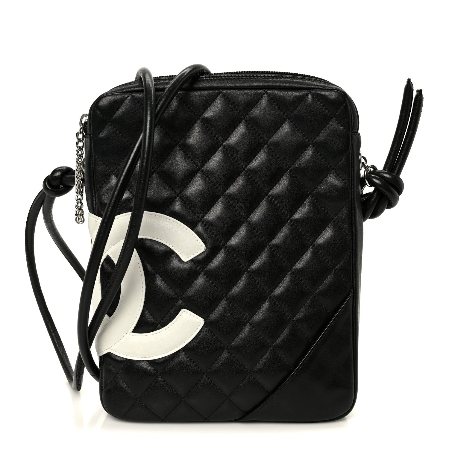 Chanel Calfskin Quilted Medium Cambon Messenger Black White 1 of 10