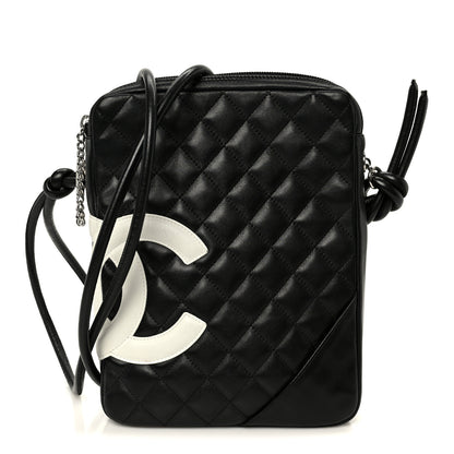 Chanel Calfskin Quilted Medium Cambon Messenger Black White 1 of 10
