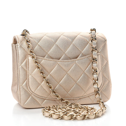 Chanel Metallic Lambskin Quilted Mini Square Flap Gold 3 of 10