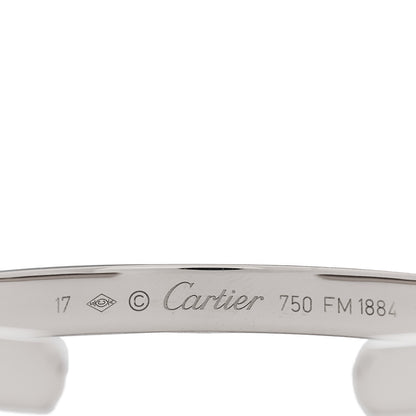 Cartier 18K White Gold LOVE Cuff Bracelet 17 3 of 3