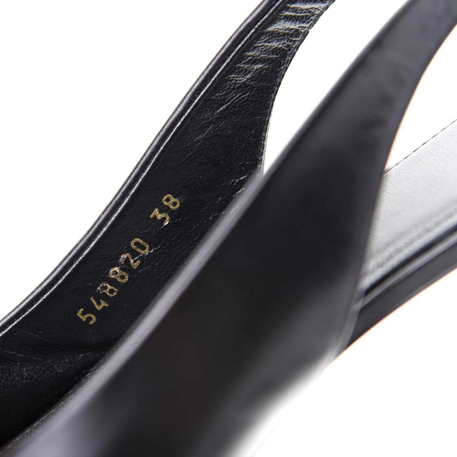 Balenciaga Calfskin BB Knife Pointy Toe Slingback Flats 38 Black 10 of 11