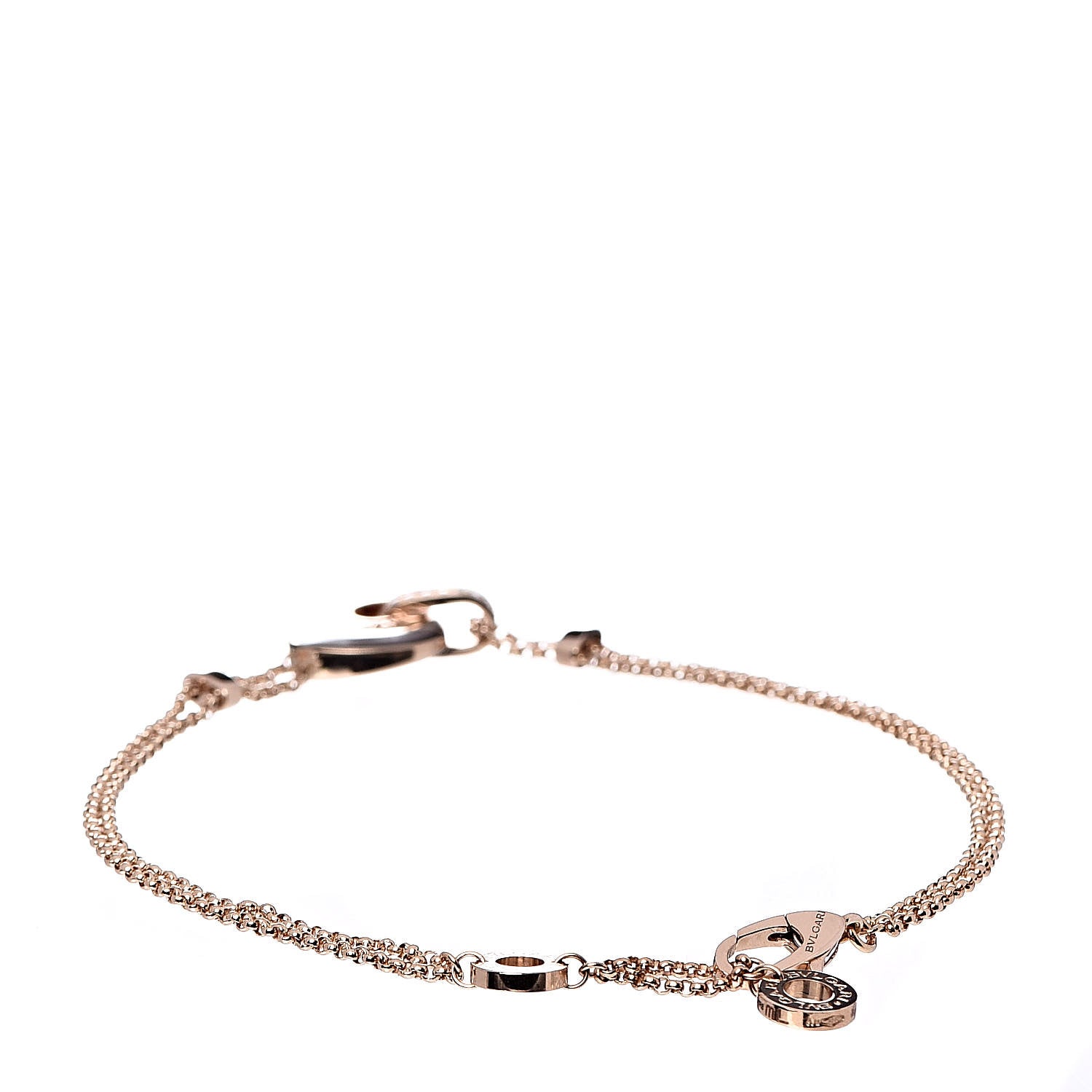 Bulgari 18K Rose Gold Diamond Mother of Pearl Cuore Bracelet 3 of 5