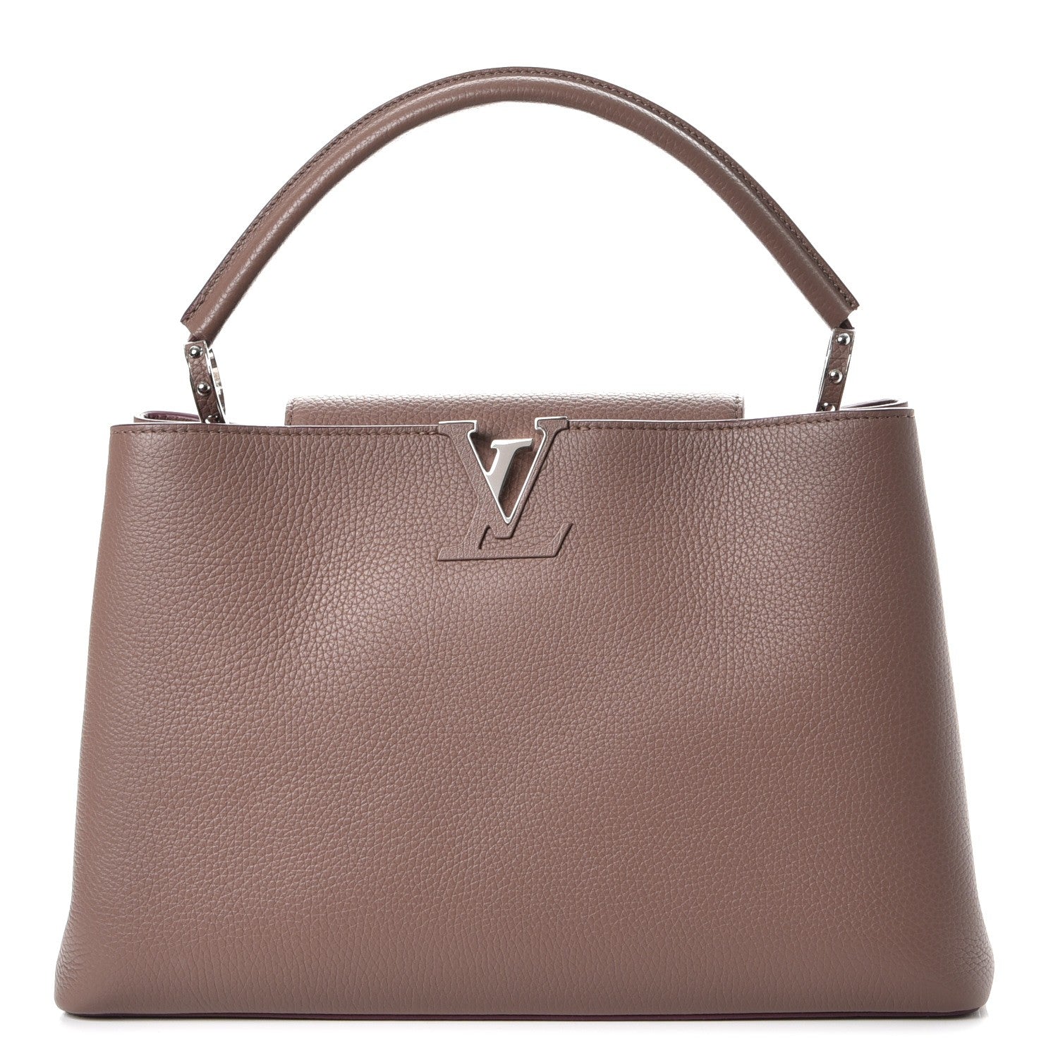Louis Vuitton Taurillon Capucines MM Taupe 1 of 7