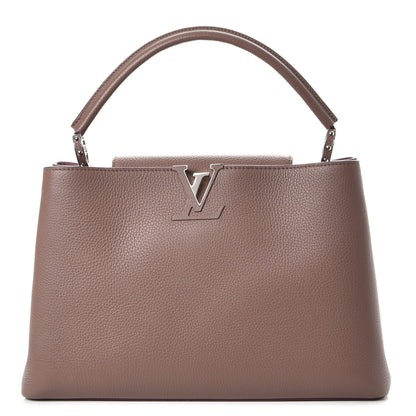 Louis Vuitton Taurillon Capucines MM Taupe 1 of 7