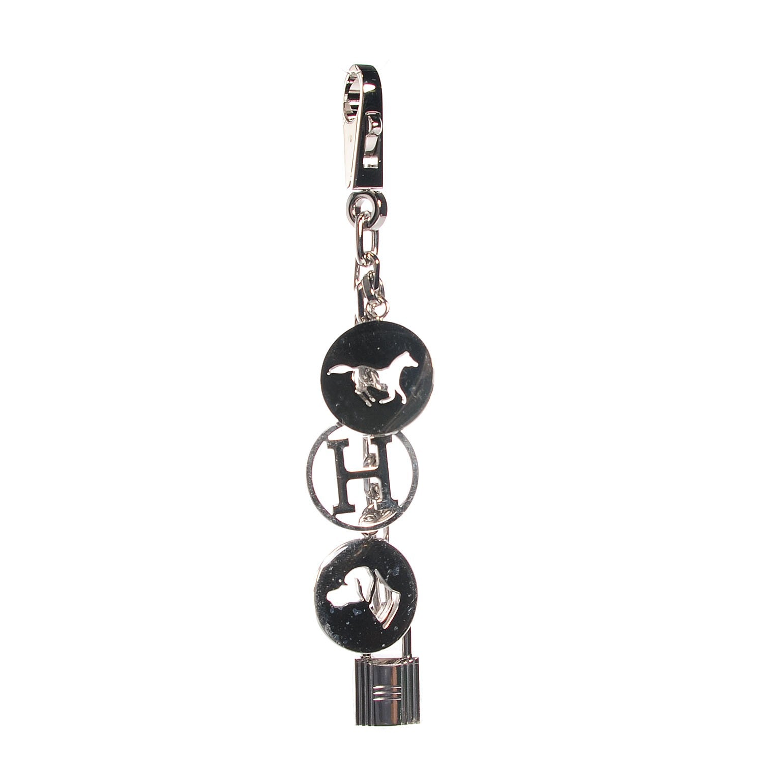 Hermes Palladium Breloque Bag Charm Silver 10 of 12