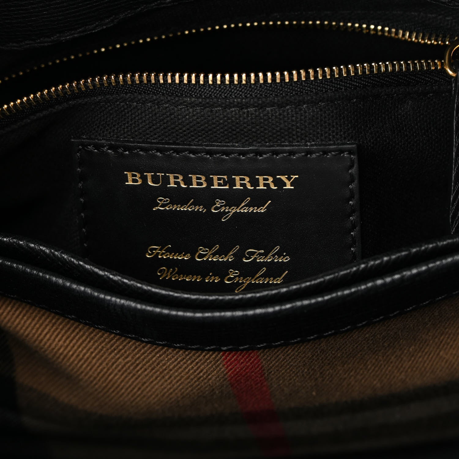 Burberry Derby Calfskin House Check Small Camberley Black 6 of 12