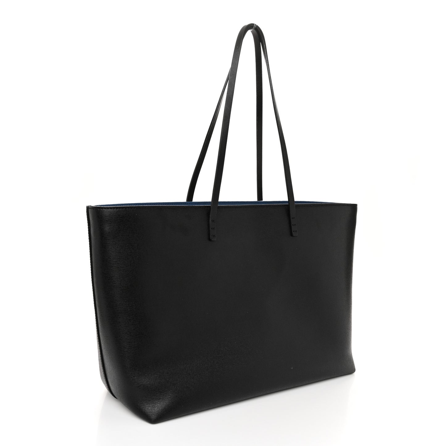 Vitello Elite Cuoio Monster Buggies Medium Roll Tote Black Multicolor Blue Cobalto