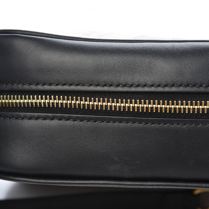 Fendi Glazed Fabric Vitello Century FF 1974 Stamp Patch Camera Case Mogano Panna Black 12 of 12