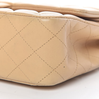 Chanel Lambskin Quilted Medium Double Flap Beige 9 of 12