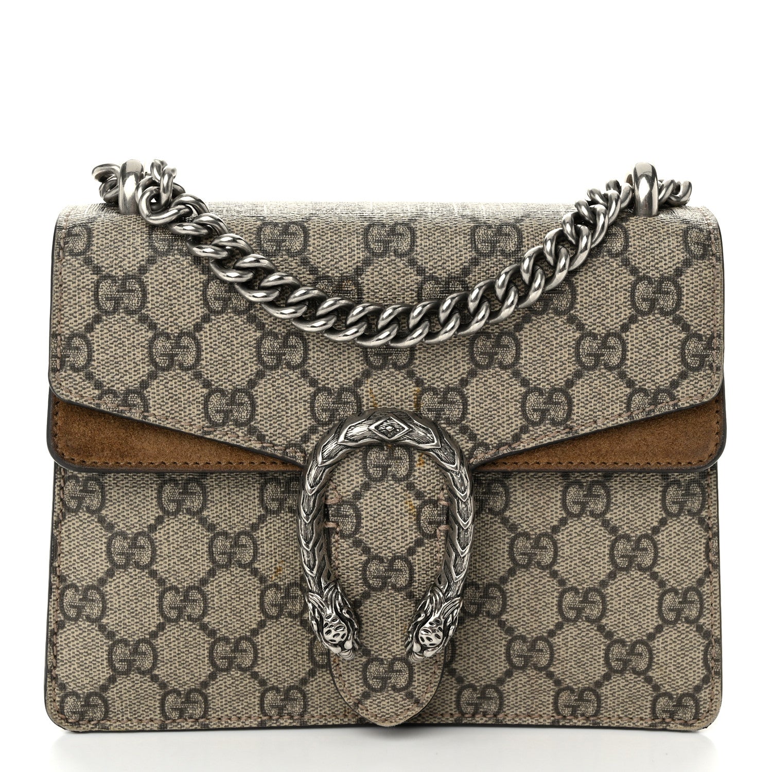 Gucci GG Supreme Monogram Mini Dionysus Shoulder Bag Taupe 1 of 10