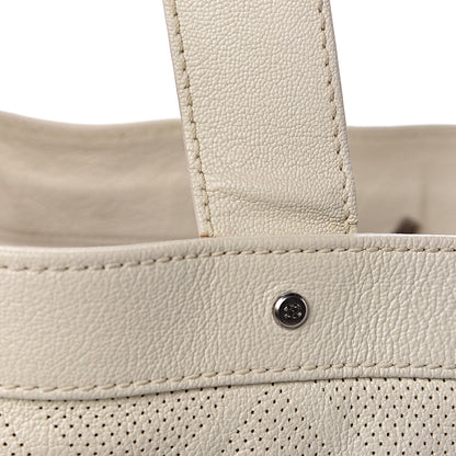 Chanel Goatskin Perforated Large CC Tote White 16 of 22