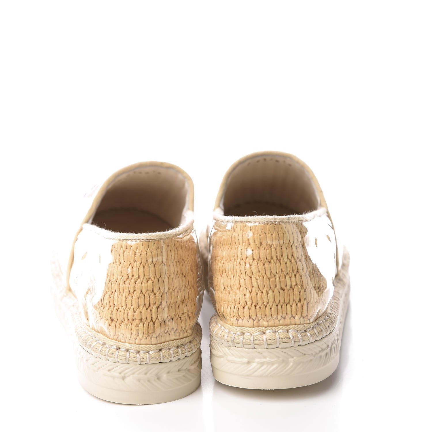 Chanel PVC Raffia CC Espadrilles 41 Beige 7 of 11