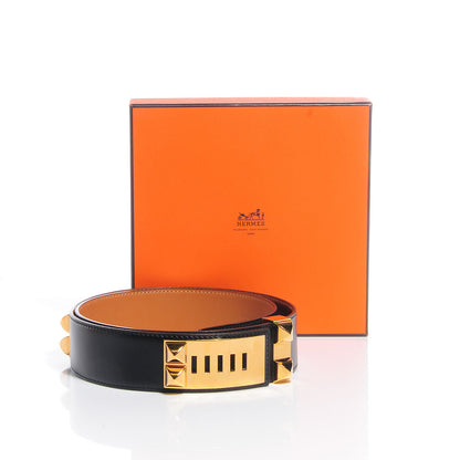 Hermes Box Collier De Chien CDC Belt 90 Black 3 of 5