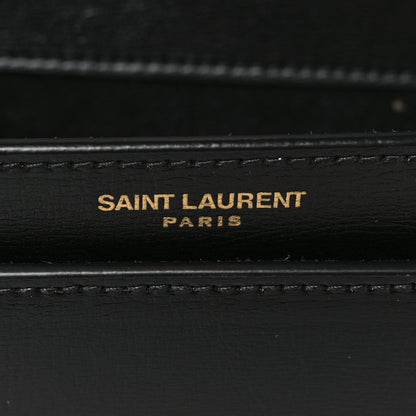 Saint Laurent Calfskin Medium Monogram Sunset Black 6 of 8