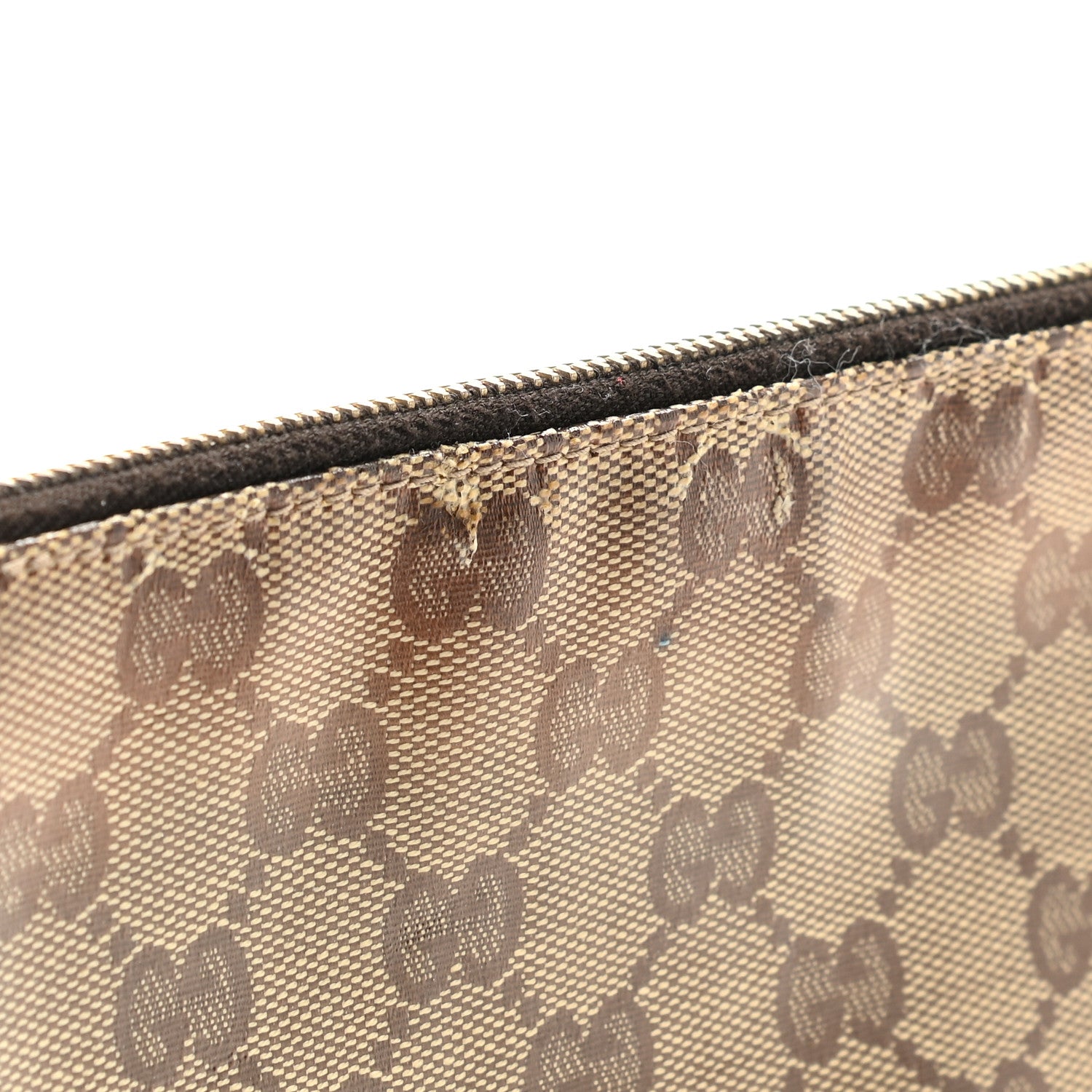 Gucci Crystal Monogram Pouch Dark Brown 7 of 8