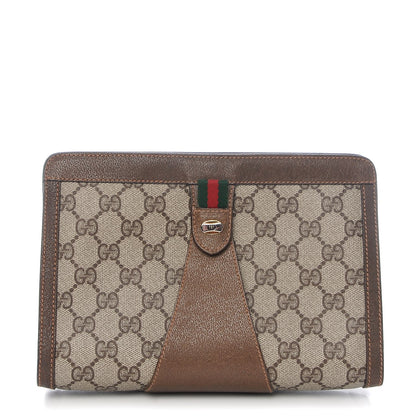 Gucci GG Plus Web Pouch Brown 1 of 8
