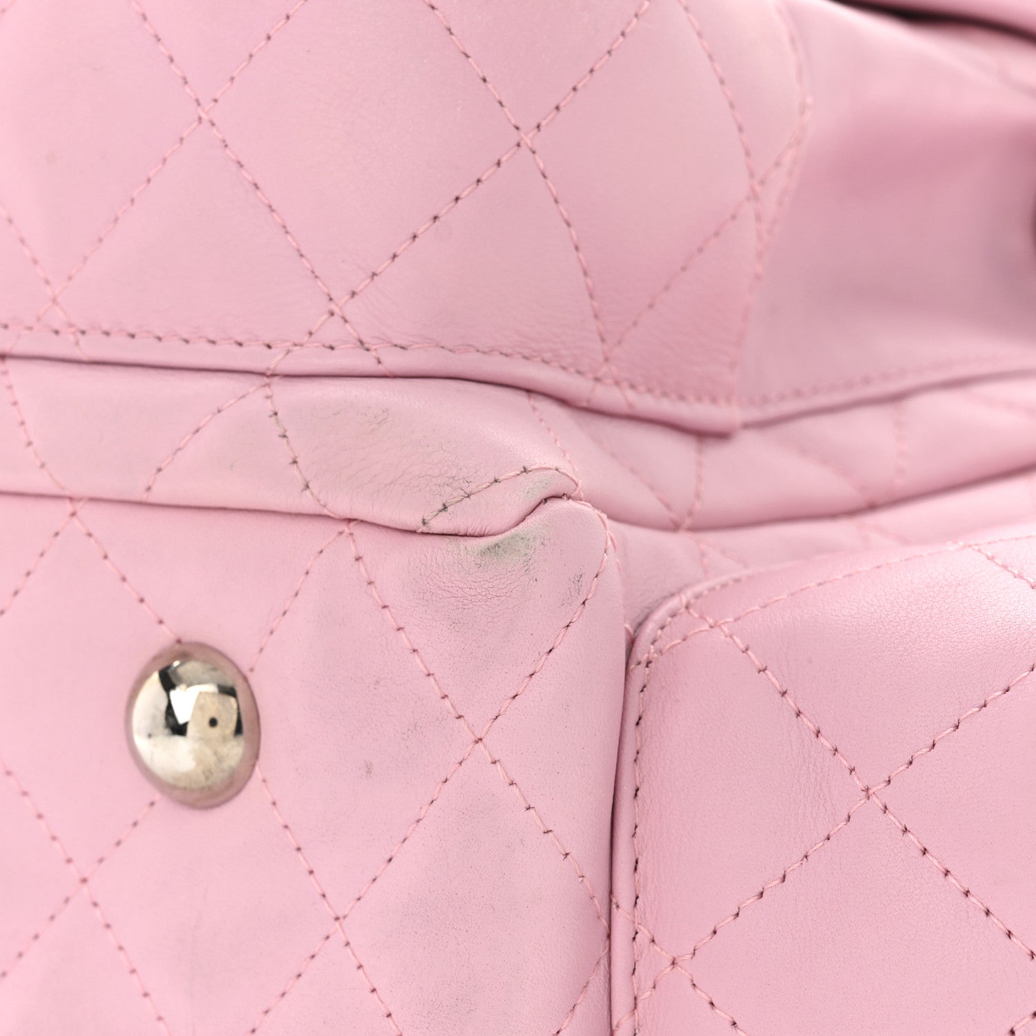Chanel Calfskin Quilted Large Cambon Multipocket Reporter Pink Black 11 of 11