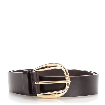 Gucci Calfskin Belt 85 34 Dark Brown 1 of 6