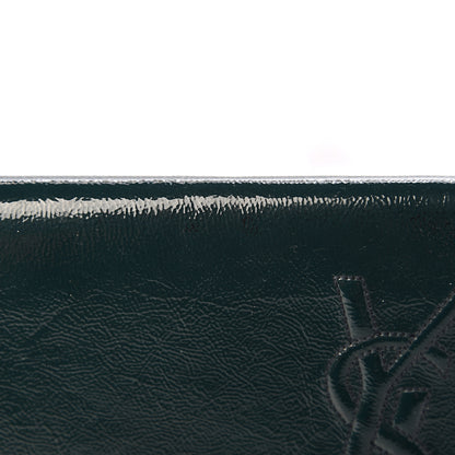 Saint Laurent Textured Patent Calfskin Large Belle De Jour Clutch Green 7 of 10