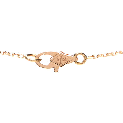Van Cleef & Arpels 18K Rose Gold Carnelian Sweet Alhambra Pendant Necklace 4 of 6