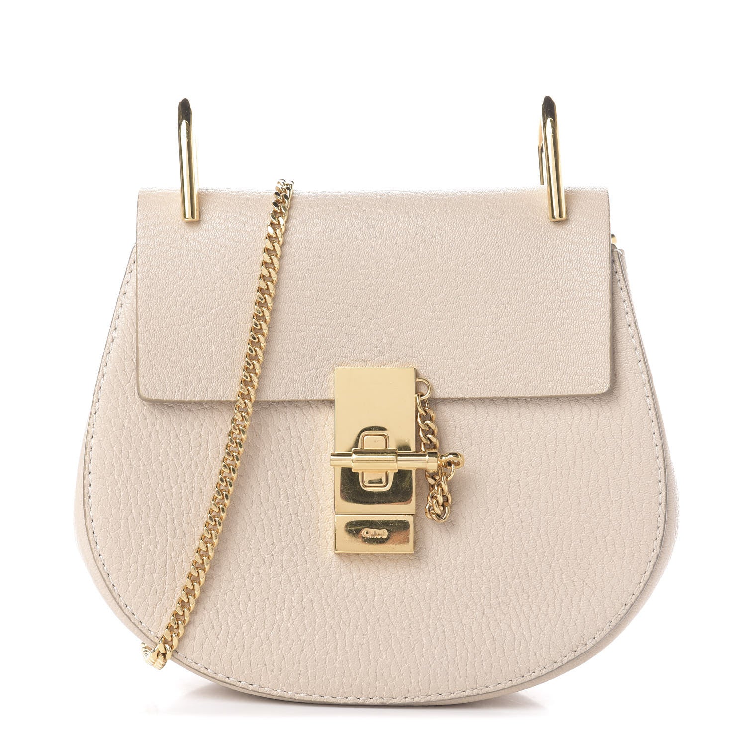 Chloe Grained Lambskin Mini Drew Shoulder Bag Abstract White 1 of 8