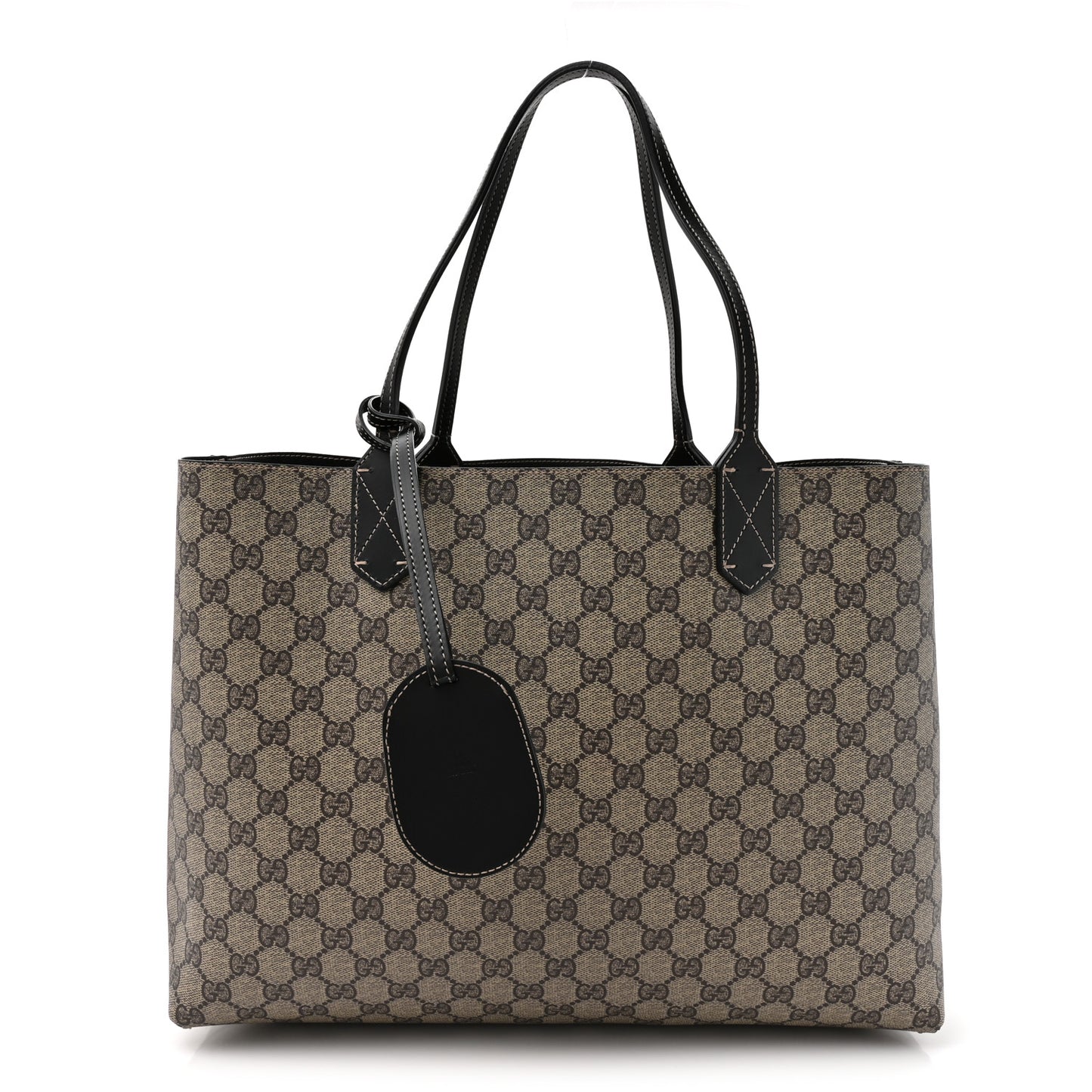 Calfskin GG Supreme Monogram Medium Reversible Tote Black