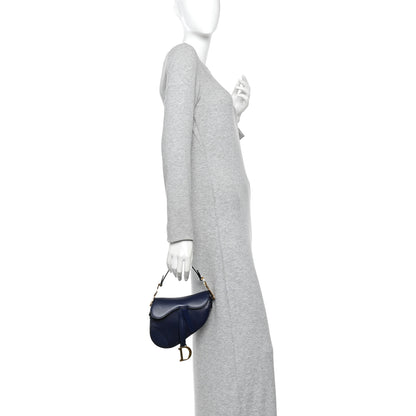 Christian Dior Calfskin Mini Saddle Bag Blue 2 of 13