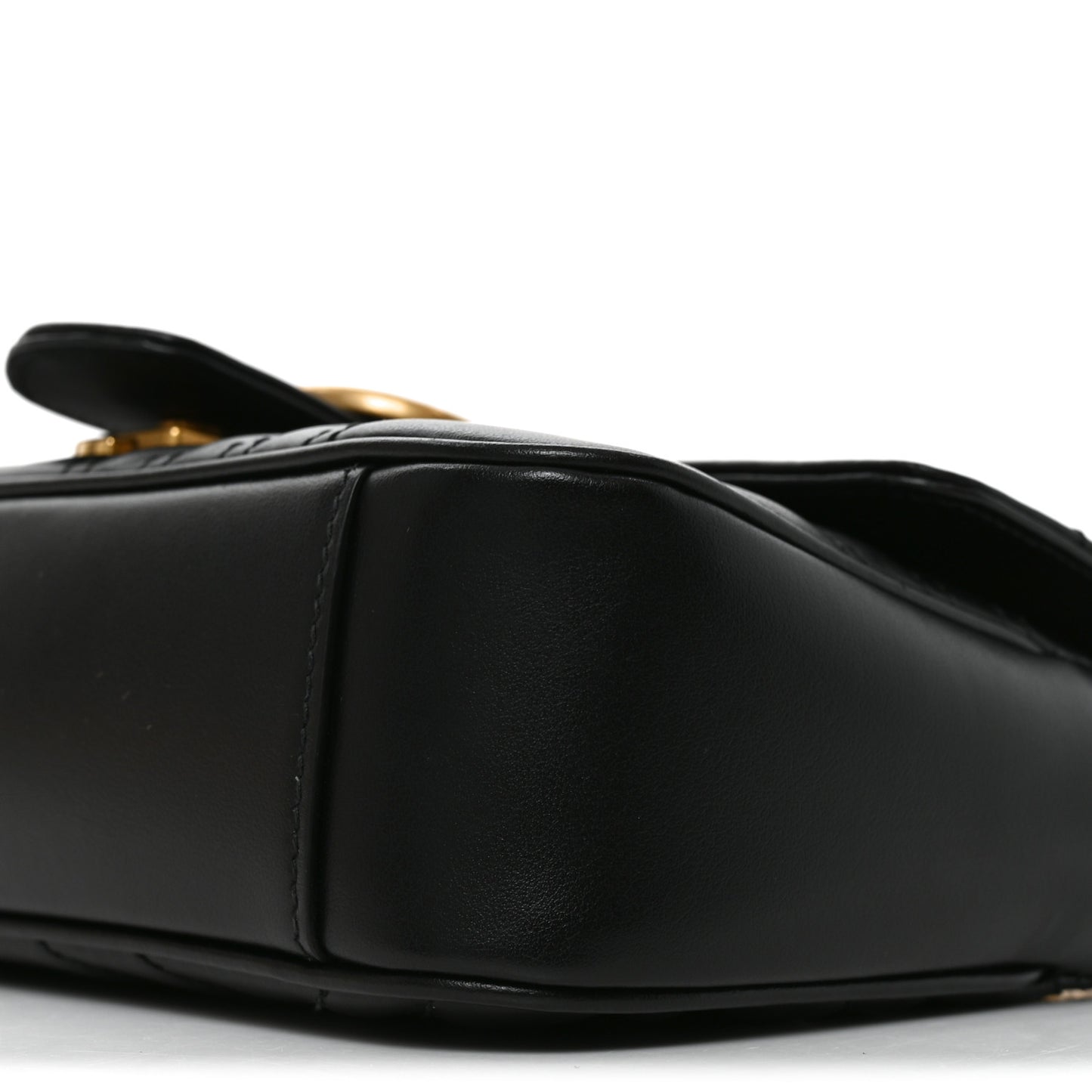 Calfskin Matelasse Mini GG Marmont Shoulder Bag Black