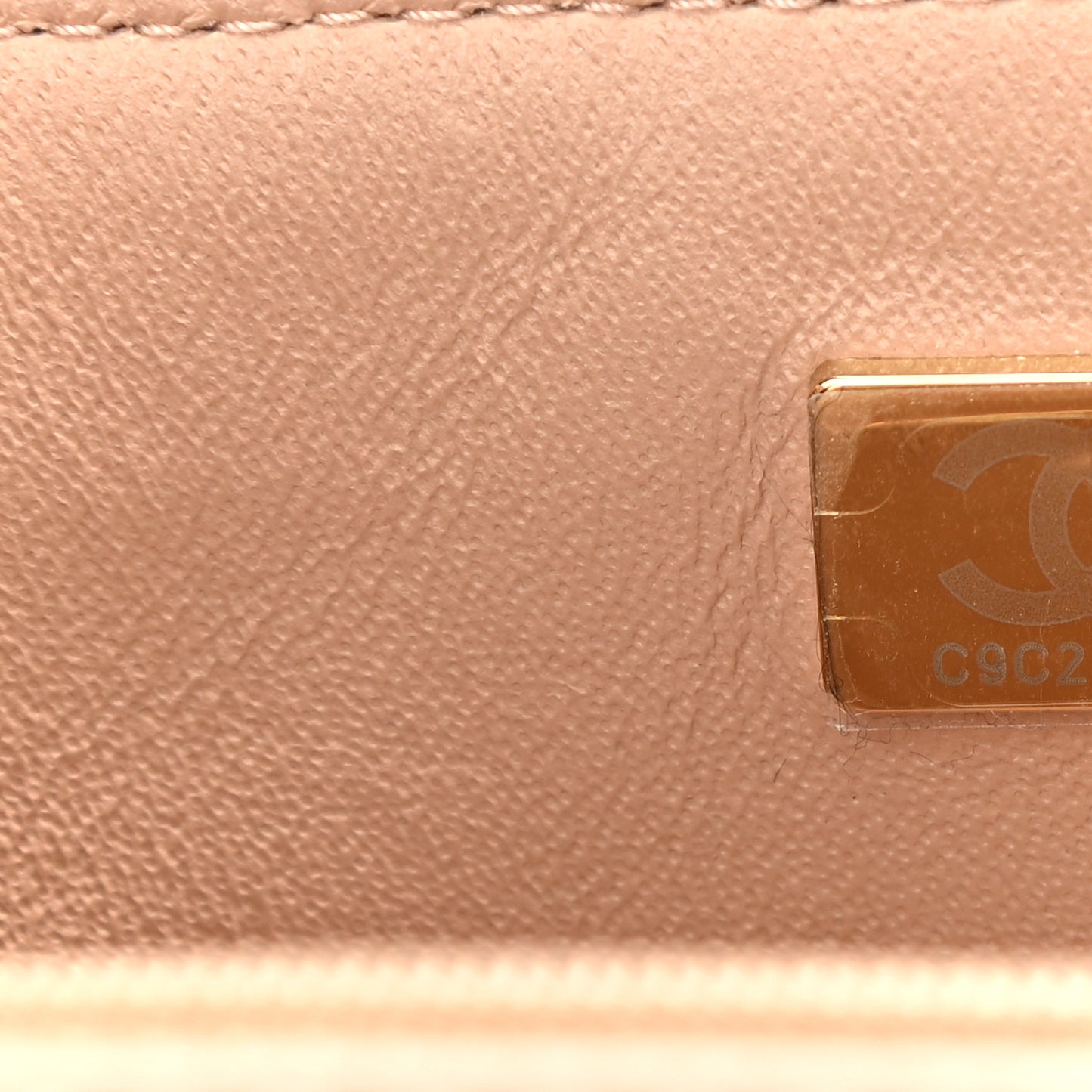 Lambskin Quilted Mini Rectangular Flap Beige