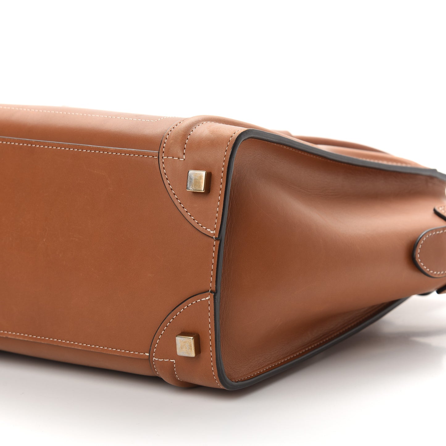 Natural Calfskin Micro Luggage Tan