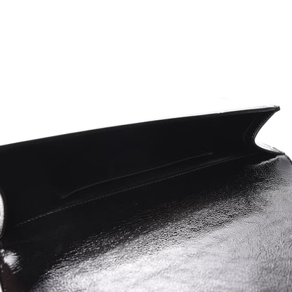 Saint Laurent Textured Patent Monogram Large Belle De Jour Clutch Black 5 of 11