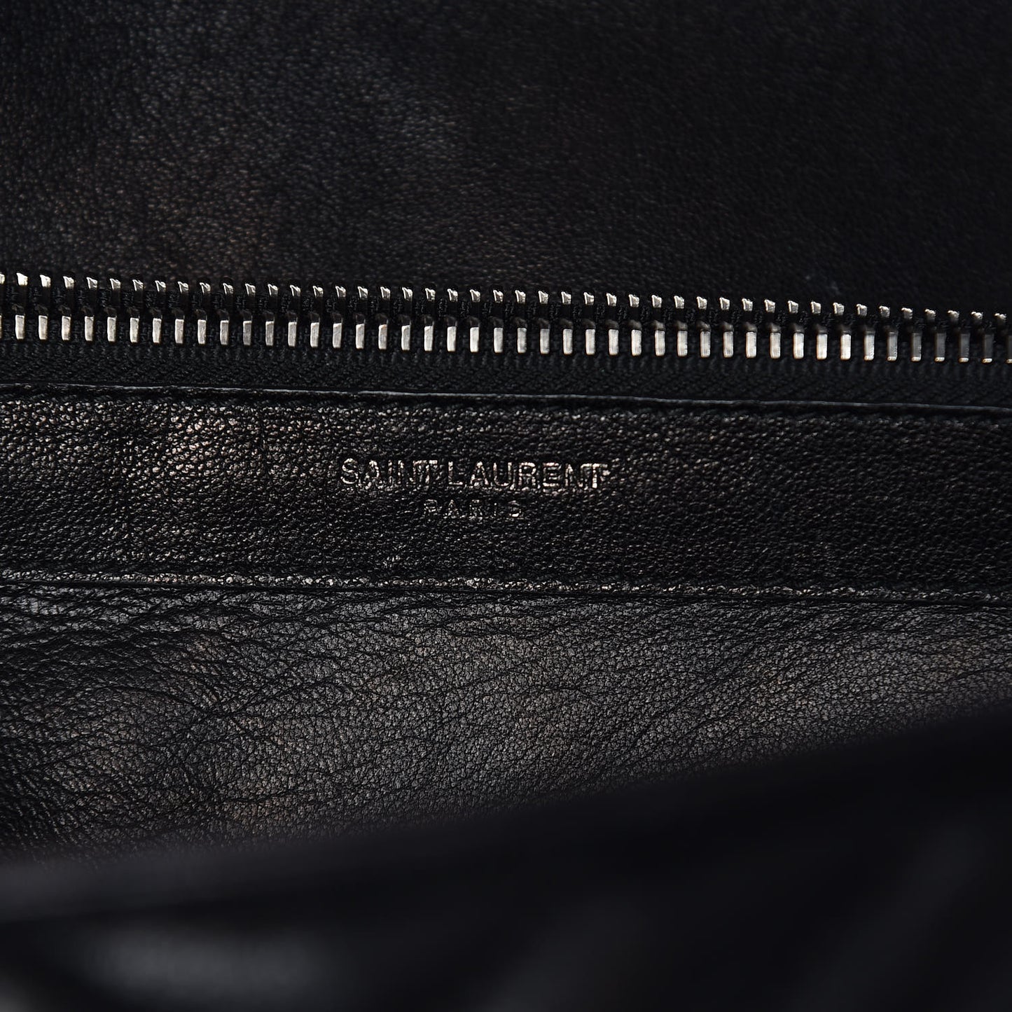 Sheepskin Matelasse Chevron Monogram Large College Satchel Black