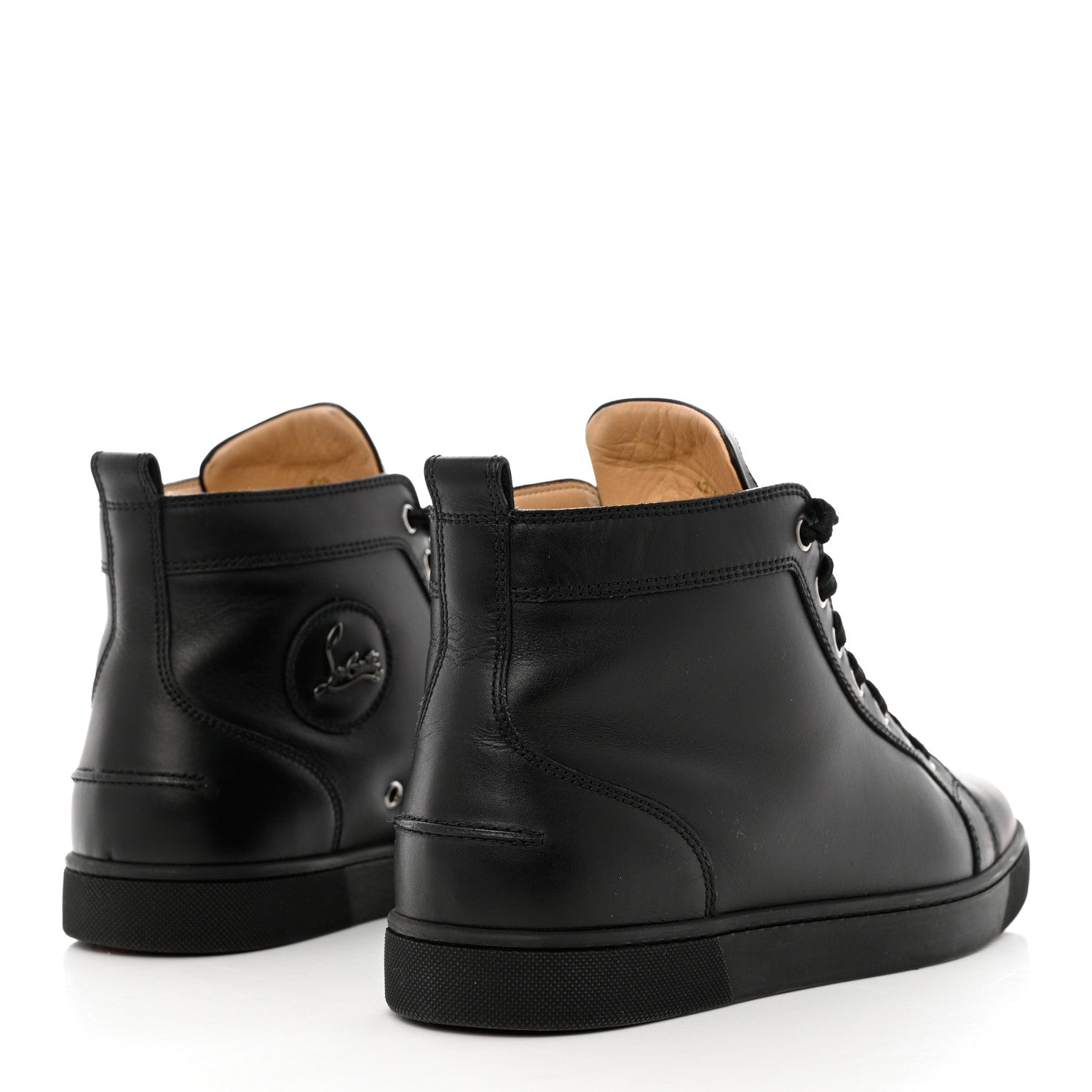 Christian Louboutin Calfskin Mens Louis Flat Sneakers 42.5 Black 4 of 10