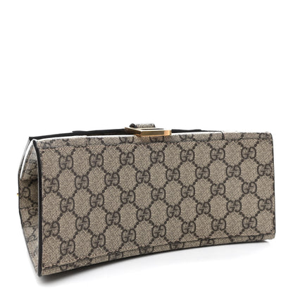 Balenciaga X GUCCI GG Supreme Monogram Small Hourglass Top Handle Bag Beige Ebony 4 of 9
